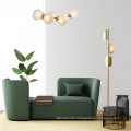 Modern luxury minimalist golden metal corner floor lamp